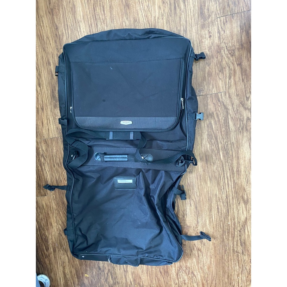 Embark Garment Bag Unisex OS Black Foldable Suit Carrier Travel Luggage Pockets